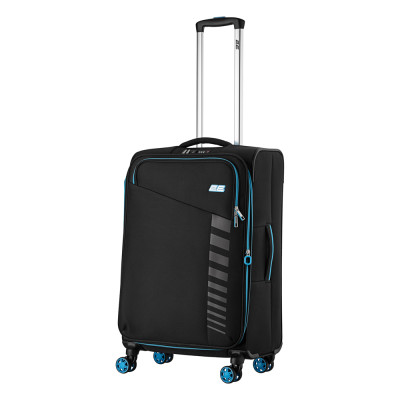 2E Валіза 2E, Trek, поліестер, середня, 64/78л, TSA, 4 колеса, EXP, чорний