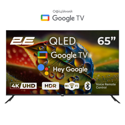 2E Телевізор 65" QLED 4K 60Hz Smart Google TV Black