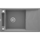 Deante Мийка кухонна Magnetic, граніт, прямокут., з крилом, 820х500х219мм, чаша - 1, накладна, сірий