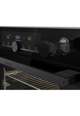 Gorenje Духовий шафа електричний, 77л, A+, пара, дисплей, 300°C, Wi-Fi, чорний