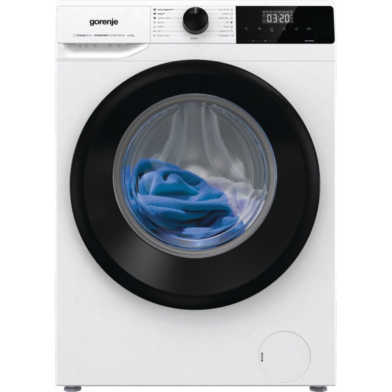 Gorenje Пральна машина фронтальна, 7кг, 1200, A+++, 43,5см, дисплей, пара, інвертор, білий