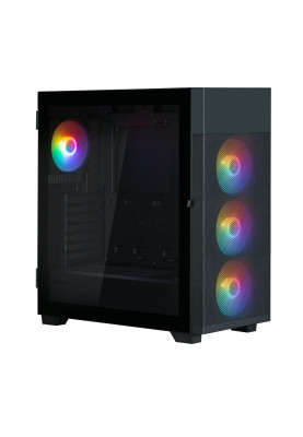 Zalman Корпус S5 Neo без БП, 1xUSB3.1, 1xUSB2.0, 4x120мм FRGB, VGA 390мм, LCS ready, TG Side Panel, ATX, чорний