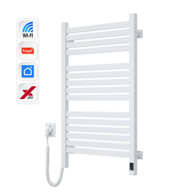 Navin Рушникосушка електрична Авангард Х, 800х480х71мм, Wi-Fi, сталь, білий, ліве підключення