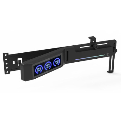 Zalman Тримач VGA з дисплеєм Zalman ZM-VS3 DS, 5V 3Pin ARGB, USB 9Pin ARGB, чорний
