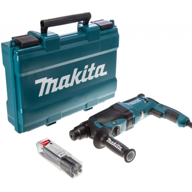 Makita Перфоратор HR2630T, SDS+,змінний патрон, 800Вт, 2.4 Дж, 3.0 кг