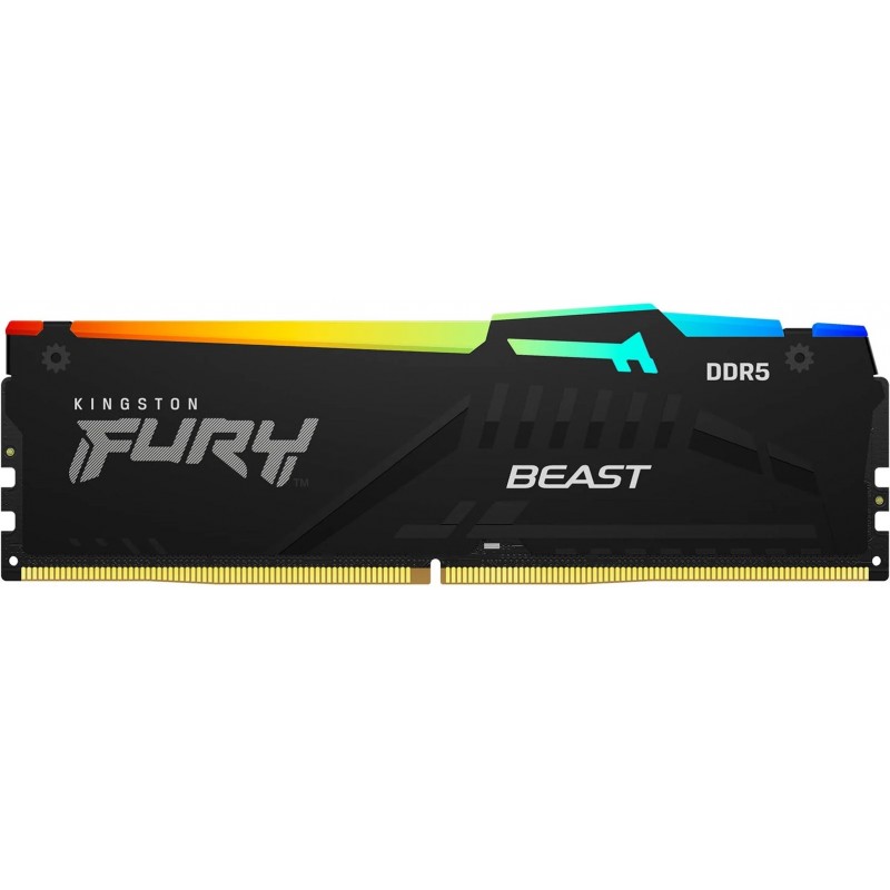 Kingston Пам'ять ПК DDR5 16GB 4800 Beast Black RGB