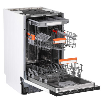 ARDESTO Посудомийна машина вбудовувана, 10компл., А++, 45см, дисплей, 3й кошик, чорний