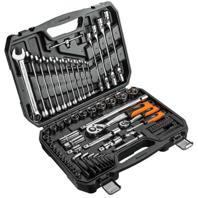 Neo Tools Набір інструменту 1/2", 1/4", CrV, 77 од.