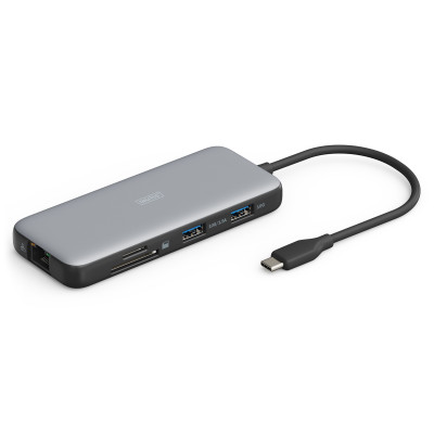 Digitus Док-станція DIGITUS USB-C > 2xHDMI/2xUSB-A/USB-C/SD/MicroSD/RJ54