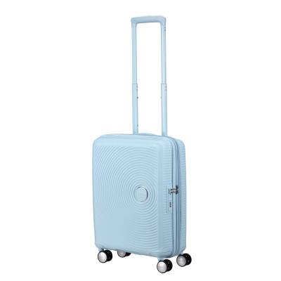 American Tourister Валіза American Tourister, Soundbox, поліпропілен, мала, 55см, 35.5/41л, TSA, 4 колеса, EXP, пастельно-блакитний