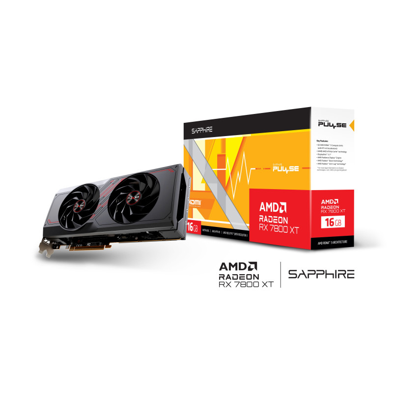 SAPPHIRE Відеокарта Radeon RX 7800 XT 16GB GDDR6 Pulse GAMING