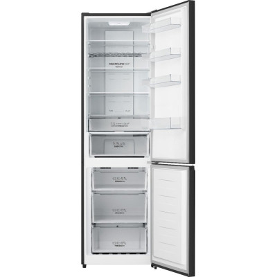 Gorenje Холодильник з нижн. мороз. камерою, 200х60х60см, 2 двері, 238 (98) л, А +, NF +, Зона св-ті, Зовн. Дисп, Чорний Gorenje Холодильник з нижн. мороз. камерою, 200х60х60см, 2 двері, 238 (98) л, А +, NF +, Зона св-ті, Зовн. Дисп, Чорний