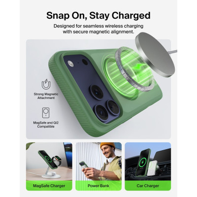 Belkin Чохол Belkin для iPhone 17 Pro Max, Magnetic Protective Grip, Sage