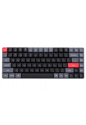 Keychron Клавіатура механічна K3 PRO 84Key, Gateron Brown, BT/USB-A, Low Profile, QMK, EN/UKR, White LED, Чорний