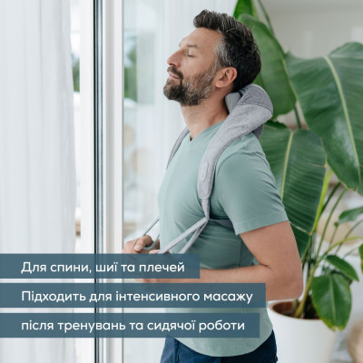 Beurer Масажер для тіла, літій- іонний акум., вага - 1,159кг, змінний чохол, сірий