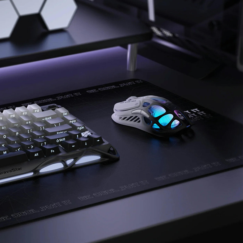 GravaStar Миша Mercury M1 Pro, BT/WL/USB-A, RGB, чорно-білий