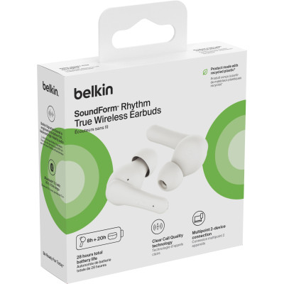 Belkin Навушники TWS Soundform Rhythm True Wireless, білий