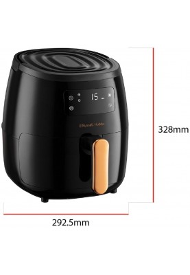 Russell Hobbs Мультипіч SatisFry Air Large, 1650Вт, чаша-5л, сенсорне керув., алюміній/пластик, чорно-мідний