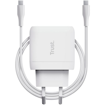 Trust Зарядне пристрій мережевий Maxo 45Вт, USB-C PD, білий