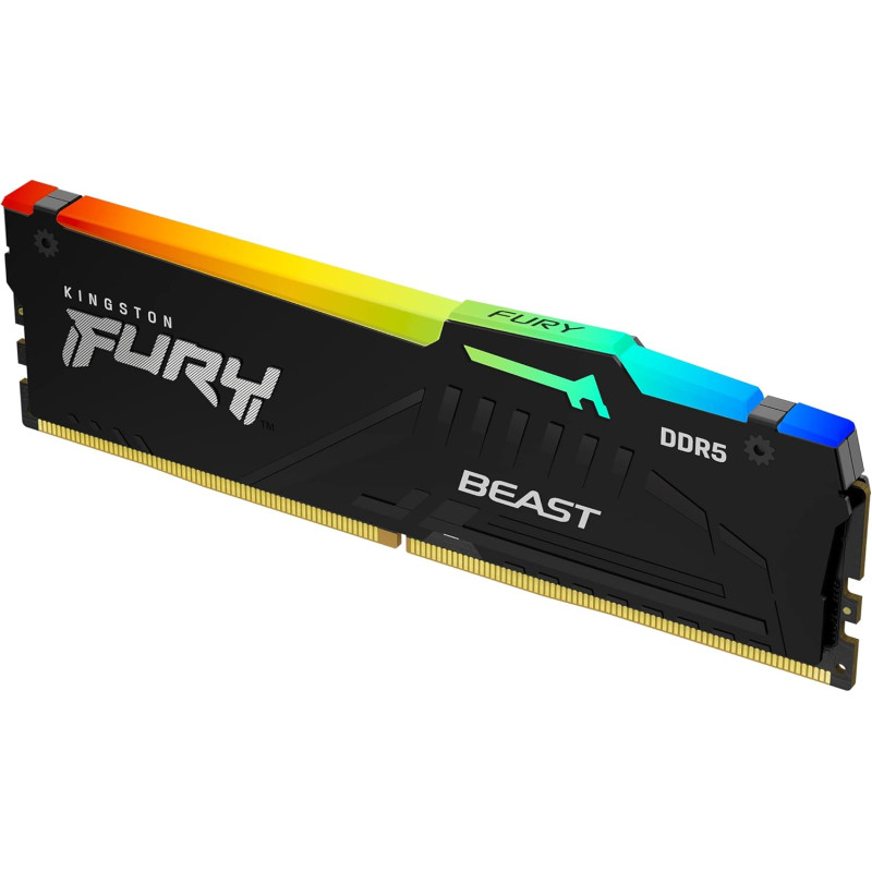 Kingston Пам'ять ПК DDR5 16GB 6000 FURY Beast RGB XMP