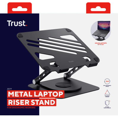 Підставка для ноутбука Trust Zeff Metal, до 16", сірий