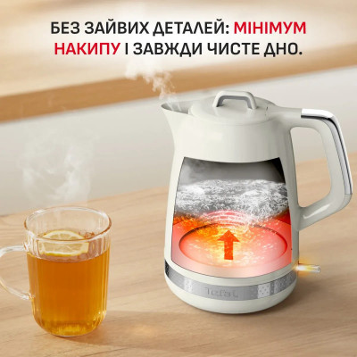 Tefal Електрочайник Tefal Soleil+ 1.7л, Strix, пластик, бежевий Tefal Електрочайник Tefal Soleil+ 1.7л, Strix, пластик, бежевий