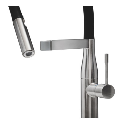 Grohe Змішувач для кухні Essence, довж.виливу - 240мм, поворотний/гнучкий, 1важіль, супер сталь