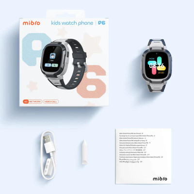 Mibro Дитячий годинник-телефон P6, 1.4", 240x280, GPS, 2MP, 900мА·год, 2АТM, сірий Mibro Дитячий годинник-телефон P6, 1.4", 240x280, GPS, 2MP, 900мА·год, 2АТM, сірий