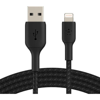 Belkin Кабель USB-A - Lightning, BRAIDED, 2m, black