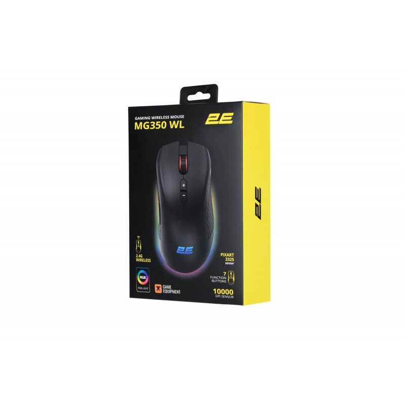 2E Gaming Миша MG350 WL, RGB USB Black