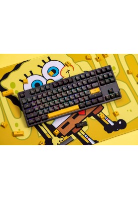 Akko Клавіатура механічна 5087B Plus Black & Gold 87Key, CS Silver, BT/WL/USB-A, Hot-swappable, EN/UKR, RGB, Чорний