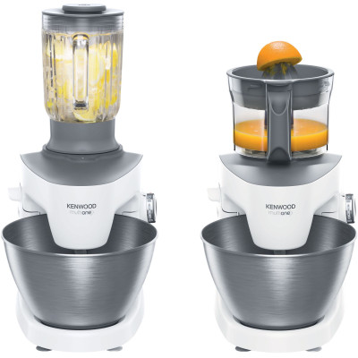 Kenwood Кухонная машина MultiOne, 1000Вт, чаша-метал, корпус-пластик, насадок-8, білий
