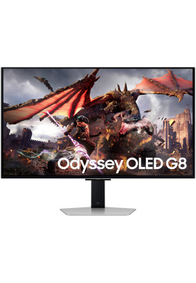 Samsung Монітор 32" Odyssey G80SD HDMI, DP, USB, Bluetooth, OLED, 3840x2160, 240Hz, 0.3ms, G-Sync Compatible