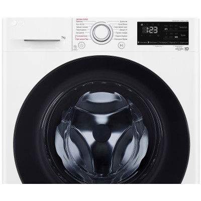LG Пральна машина фронтальна, 7кг, 1200, A+++, 48см, дисплей, пара, інвертор, білий