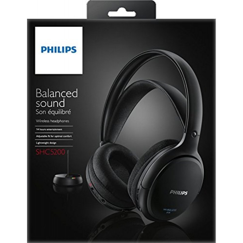 Philips SHC5200 Over-Ear Wireless[Black (SHC5200/10)]