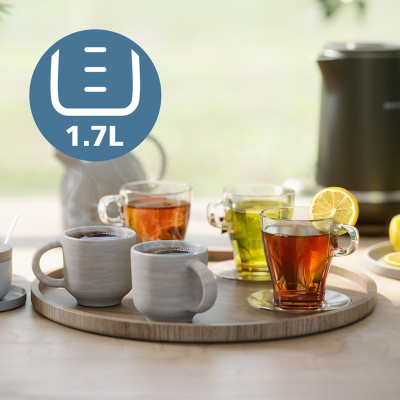 Philips Електрочайник Double Walled Kettle, 1.7л, Strix, з повійними стінками, чорний