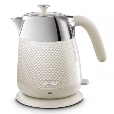 Delonghi Електрочайник Luminosa, 1.6л, Strix, метал, кремовий