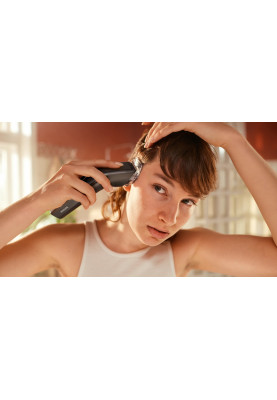Philips Машинка для стриження Series 7000, акум., роторний мотор, насадок-3, кейс,ножиці, гребінець в компл, сталь, чорно-сірий