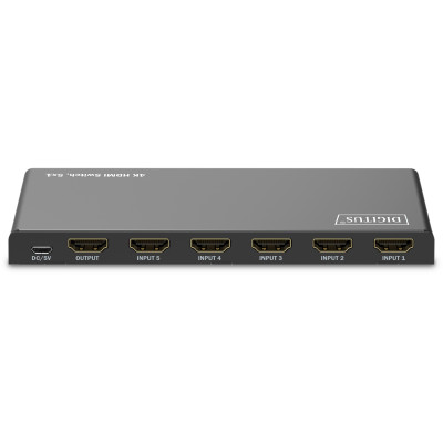 Digitus Відеокомутатор DIGITUS UHD HDMI (INx5 - OUTx1), 4K Digitus Відеокомутатор DIGITUS UHD HDMI (INx5 - OUTx1), 4K