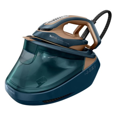 Tefal Утюг-парогенератор Tefal Express Vision Max, 3000Вт, 1200мл, паровий удар -850гр, постійна пара - 215гр, керам. підошва, синє-золотий