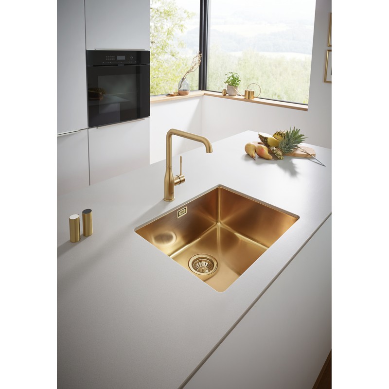 Grohe Мийка кухонна K700U, нерж.сталь, прямокут., без крила, 550x450x200мм, чаша - 1, уніврсальна, матовий прохолодний схід сонця