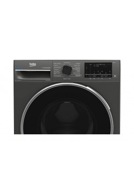 Beko Пральна машина фронтальна, 8кг, 1200, A+++, 56см, дисплей, пара, інвертор, графіт