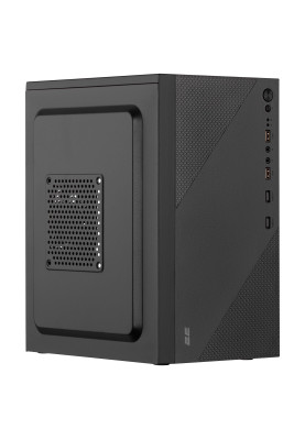 2E Корпус TeamX TMX04 з БЖ 2E ATX400W, 2xUSB2.0, 1x80мм, VGA 220мм, mATX, чорний