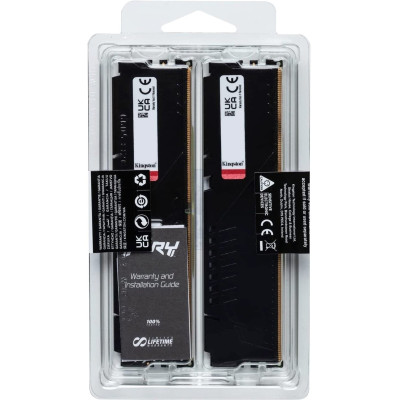 Kingston Пам'ять ПК DDR5 64GB KIT (32GBx2) 6000 FURY Beast Black EXPO