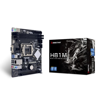 Biostar Материнська плата H81MHV3 3.0 H81 s1150 4xDDR4 HDMI D-Sub mATX