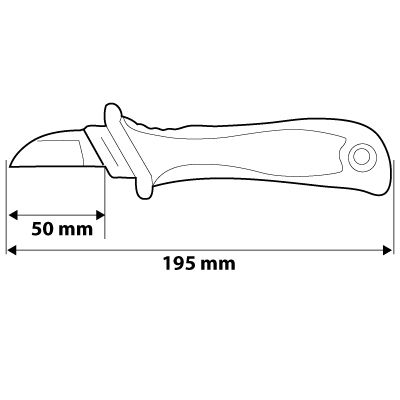 Neo Tools 01-550 Ніж монтерський (1000 В), 195 мм