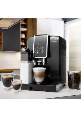 Delonghi Кавомашина Dinamica, 1.8л, зерно мелена, автомат.капуч, авторецептів -4, чорний