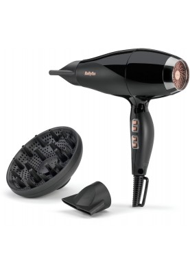 BaByliss Фен Air Power Pro, 2300Вт, 3 режими, дифузор, іоніз-я, хол. обдув, кераміка, чорно-рожевий