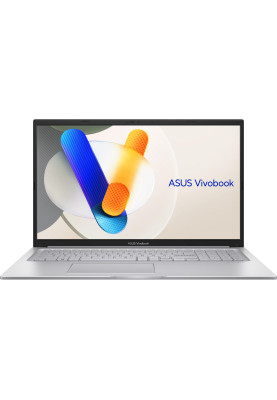 ASUS Ноутбук Vivobook 17 X1704ZA-AU376 15.6" FHD IPS, Intel i7-1255U, 16GB, F1TB, UMA, NoOS, Сріблястий