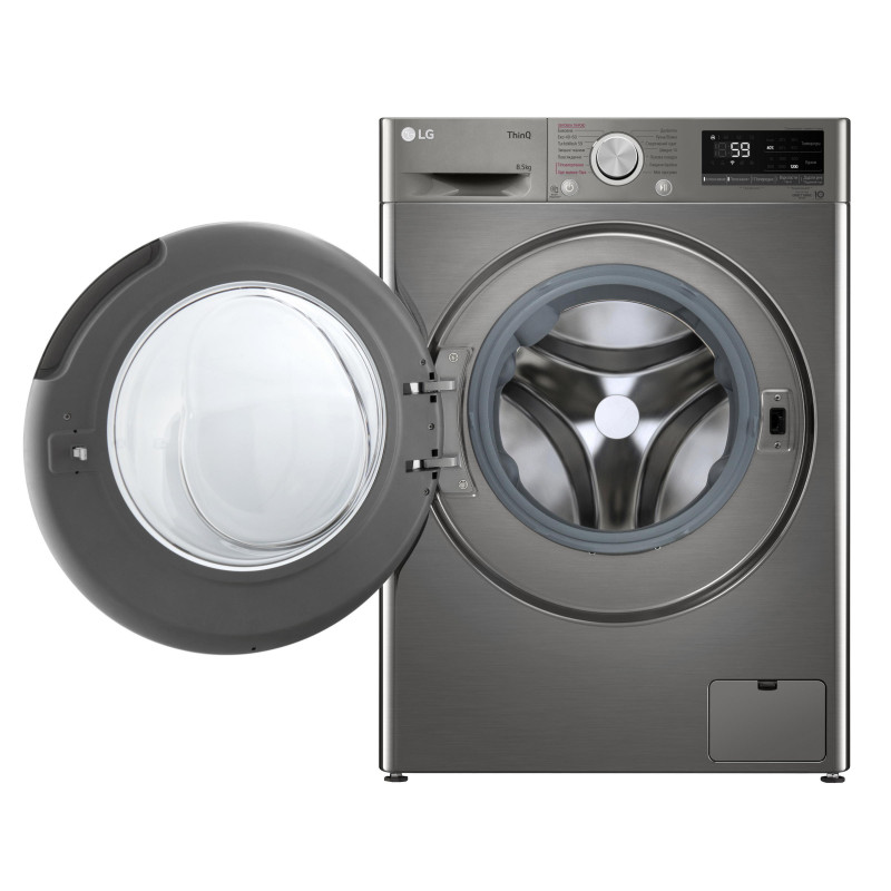 LG Пральна машина фронтальна, 8,5кг, 1200, A+++, 48см, дисплей, пара, інвертор, білий